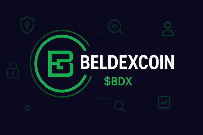A graphic for **BeldexCoin ($BDX)** featuring its green "B" logo on a dark background, surrounded by privacy-themed icons like a shield, padlock, and magnifying glass. The image visually reinforces the post's point about Beldex being more than its user-facing apps—its encryption/security symbols hint at the private infrastructure (masternode network) doing the real work behind the scenes.