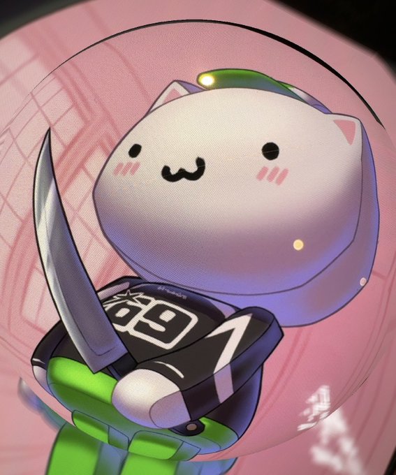 This image features a cute cat character with a "69" emblem on its jacket, referencing the "uwu69" mentioned in the post, and hinting at the "AbstractChain" integration.