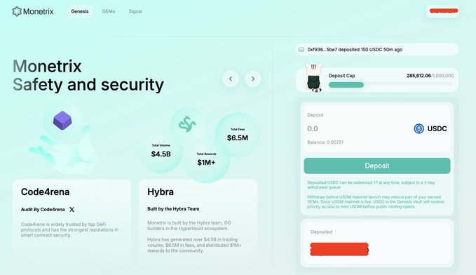 "Monetrix L1 ecosystem never lacks dev-led entrepreneurial projects, but those with standout launch and operations strategies are quite rare. @monetrix_xyz I think qualifies as one of them. The first wave of preheating before mainnet launch: the Genesis Signal event, where". Focus on what is in the image and how it relates to the post.