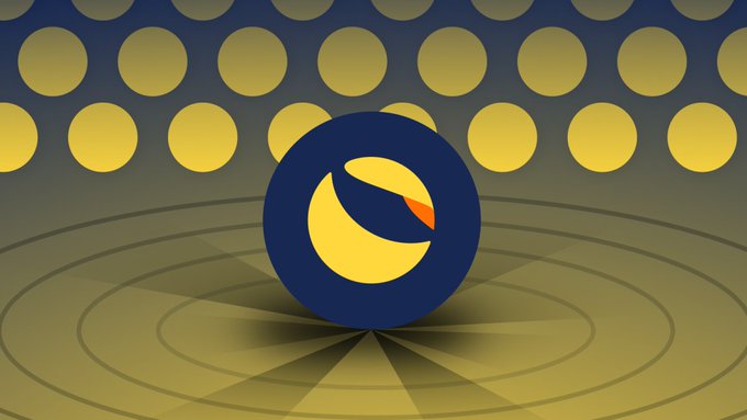 A glossy dark blue sphere featuring a stylized yellow and orange flame-like logo sits at the center of a golden platform with radiating lines, set against a backdrop of yellow dots arranged in a grid pattern, visually representing the "Tera funds" investment brand referenced in the caption.