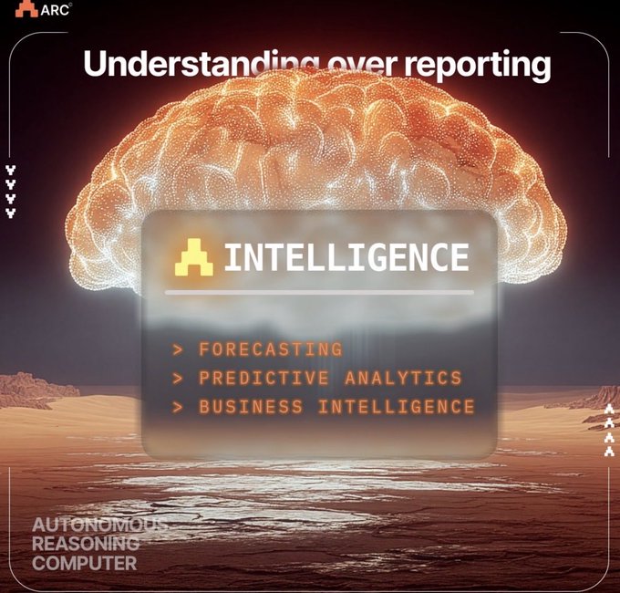 "Understanding over reporting" is written at the top of the image. The image features a brain with orange and white lights inside it against a dark background. Below the image, there are three bullet points that explain what the image represents.