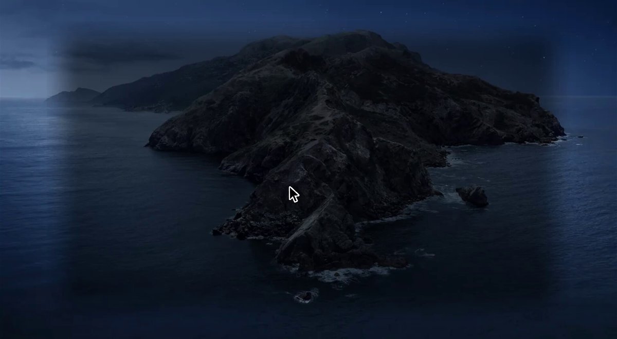 The image features a night sky scene with an island floating in the middle of the ocean. In the bottom right corner, there's a small white arrow pointing towards something off-screen, possibly a destination or object related to the posted content on Azali.