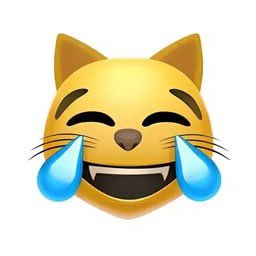 The laughing-crying cat emoji (😹) with tears of joy streaming down its face.