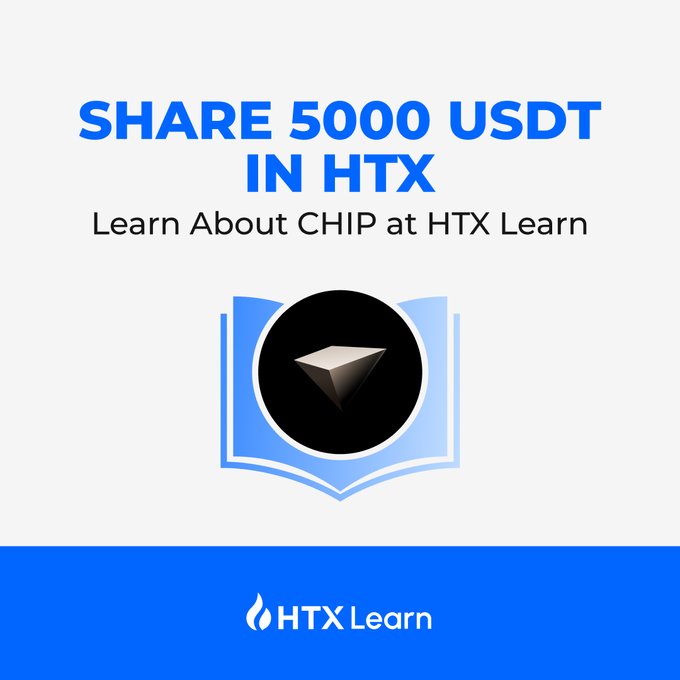 The image features an open book with a diamond shape at the center, which has the text "HTX Learn About CHIP at HTX Learn" written above it. The background of the image is white, making the diamond stand out prominently. The title of the post is displayed in blue and white letters below the diamond, along with the website "htxlearn.com".