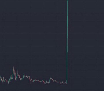 A dark-themed candlestick chart with a brief spike near the right edge, evoking a sudden, dramatic price surge. The joke plays on "chillhouse" and "neet" sounding like low-effort, stagnant assets, suggesting they would only show movement once listed on Robinhood.