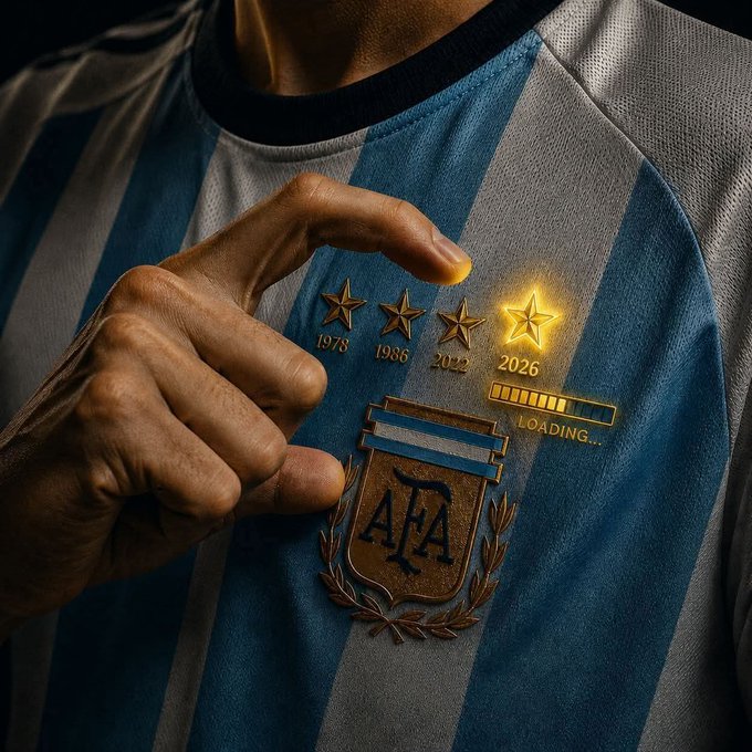 A person wearing a blue and white striped jersey with a soccer team logo is shown pointing at a picture of their jersey with the year "1977" displayed, along with a star sticker. The image is accompanied by a caption below, which reads "Happy Friday, have a world cup day Season 3 live @perx_trade & @NomismaNetwork".