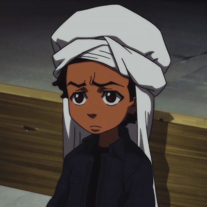 An animated character with a white headwrap and concerned expression sits on a wooden bench. The melancholic, downcast look on the character's face reflects the somber tone of the "GM" post, visually echoing a mood of quiet resignation or longing.