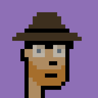 The image features a cartoon-like depiction of a person wearing a hat, possibly a fedora or a cowboy hat, with brown hair. The person appears to be wearing glasses as well. The background color of the image is purple, which complements the hat and adds depth to the overall composition. The caption "Happy Fedora Friday! CryptoPunk #623 & #6521" suggests that this image might be related to a specific event or promotion happening on Friday.

The person in the image seems to be wearing a fedora hat with a brown color, which is often associated with a cowboy hat style. This choice of hat and the accompanying caption indicate that the image could be promoting a particular theme or event centered around hats or related fashion trends.
