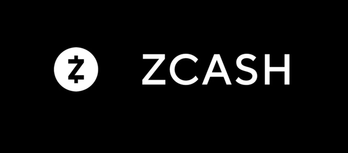 The ZCASH cryptocurrency logo displayed in white text on a black background.