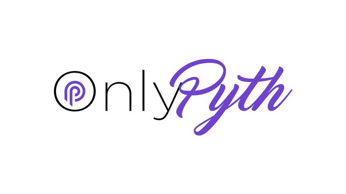 A logo reading 'OnlyPyth' with a stylized purple 'P' icon and the word 'Pyth' in purple script.