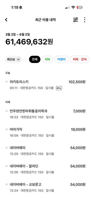The image shows a closeup of an electronic device with a screen displaying a Korean cellphone app. The app offers Korean users the ability to access their account information by scanning a barcode or taking a photo of a receipt, which can potentially save them money from certain fees and interest rates. This feature seems particularly beneficial for individuals spending over $10,000 per month, as suggested in the caption provided. It may be helpful to those who want to track their expenses and ensure they are not paying excessive fees on their card usage.