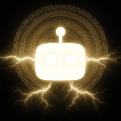 A glowing Reddit mascot is surrounded by golden circuitry and lightning bolts, suggesting rapid momentum. The “GM CT, time to lock in and print” caption connects the “GM” morning greeting to the lightning-fast energy and potential crypto profits.