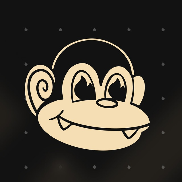 A cartoon monkey face with a sly grin and fangs is displayed on a black background with small drop patterns, likely serving as the logo or branding imagery for the "HOT Craft" NFT/art project at hotcraft.art. The playful mascot reinforces the project's apology message and renewed commitment to fixing issues and responding to user requests faster.
