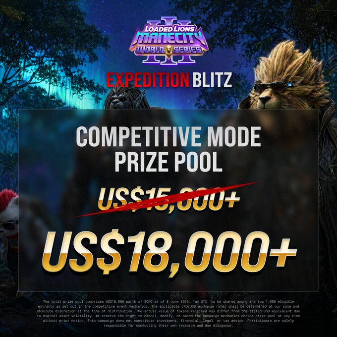 The image features an advertisement promoting a prize pool in the game Minecraft, titled "Expedition Blitz". The prize pool advertises the opportunity to win up to $18,000 by playing or participating in Minecraft events within the expansion set, called "load city". The post encourages users to take part in this exciting gaming experience and share their experiences.