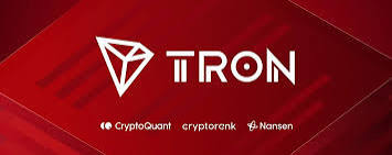 A red TRON logo screen displaying the names CryptoQuant, cryptorank, and Nansen.