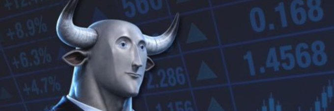 A bull mascot wearing a suit is depicted with horns against a backdrop of financial data, including percentages like +8.9%, +6.3%, and +4.7%, along with numbers such as 0.168, 1.4568, and 2.286, symbolizing bullish market sentiment for the Solana token $STONKBULL.