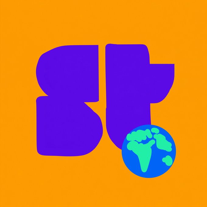 A purple stylized 'B' or 'BF' logo on an orange background, accompanied by a small blue and green globe icon in the bottom right corner.
