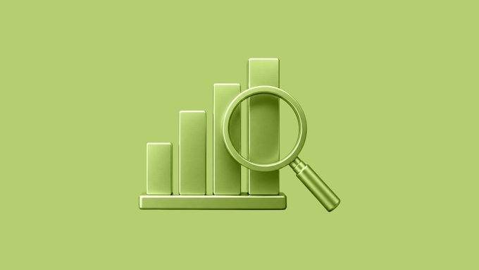 The image features a magnifying glass with a light green background, symbolizing detailed observation or examination. On the right side of this design, there are two bars depicted as graphs that appear to be showing some kind of information. The magnifying glass is positioned in such a way that it enhances and highlights these bars when focused on, making them more prominent within the image. In addition to the bars, there's also an upward-looking number line placed slightly below the bars. This design seems to convey a sense of exploration or investigation into the graphs represented by the magnifying glass and the underlying data presented in the two bar graph designs.