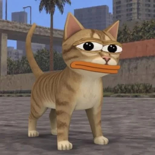 A 3D-rendered orange tabby cat with an orange beak-like mouth stands in a stylized urban setting, matching the post's announcement of launching "CAPE" as a cat-Pepe derivative coin while the original $DOPE memecoin hits $6M market cap.