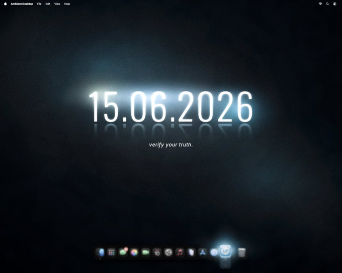 The image features a computer screen displaying an advertisement for Povidone. The text reads "verify your TRUTH. PoW L1  明天" which seems to be promoting a product or service related to timekeeping, and possibly related to Bitcoin. This could potentially be a reference to the Bitcoin blockchain technology that is known for its Proof of Work (PoW) mechanism for validating transactions. The website display also includes information on social media marketing services.