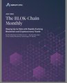 The image is a cover page for an ICR report titled "The DLOC Chain: Monthly," discussing the Digital Asset Revolution and the Clarity for Digital Tokens Act, which directly supports the post's emphasis on blockchain adoption advancing regardless of the Clarity Act's passage.