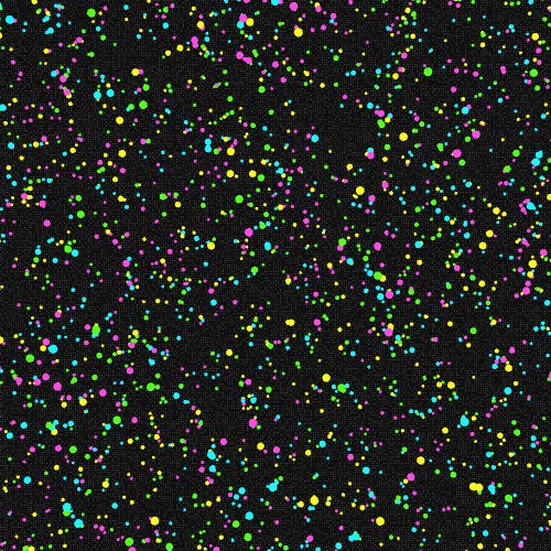 The image features a black background with small dots of various colors scattered throughout. The dots are not evenly distributed but rather randomly placed across the frame, creating an abstract pattern that appears to be floating or floating against the backdrop of space. The image is accompanied by a caption that reads "What are we against infinity? A tiny fragment. But would infinity be that infinite without its fleeting fragments?" This suggests that the dots in the image could represent celestial bodies or stars and that the overall composition is meant to evoke a sense of infinity, with the dots symbolizing the vastness of space.