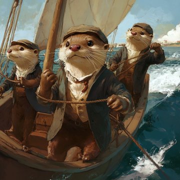 The image portrays three otters wearing top hats sailing in boats, set against a blue ocean background with white waves crashing around them. One of the boats appears to be carrying a large amount of treasure (around $9,000) and is labeled as "Haedal Protocol hack report @HaedalProtocol". The post discusses a liquid staking protocol that suffered a smart contract exploit, resulting in significant losses from approximately $915,000.