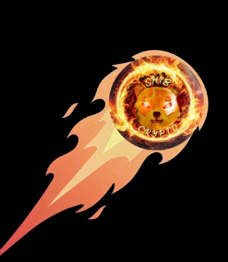 A fiery Shiba Inu head logo with "$HIB CRYPTO" text streaks through space like a flaming comet, symbolizing the explosive rise and pride associated with $SHIB.