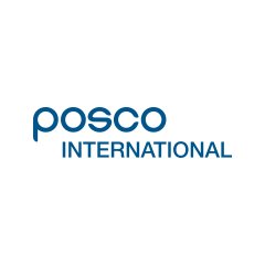 The image shows the blue "POSCO International" logo, representing the South Korean company mentioned in the post, which has been conducting blockchain-based trade finance pilots on Avalanche and Injective networks to tokenize trade receivables.