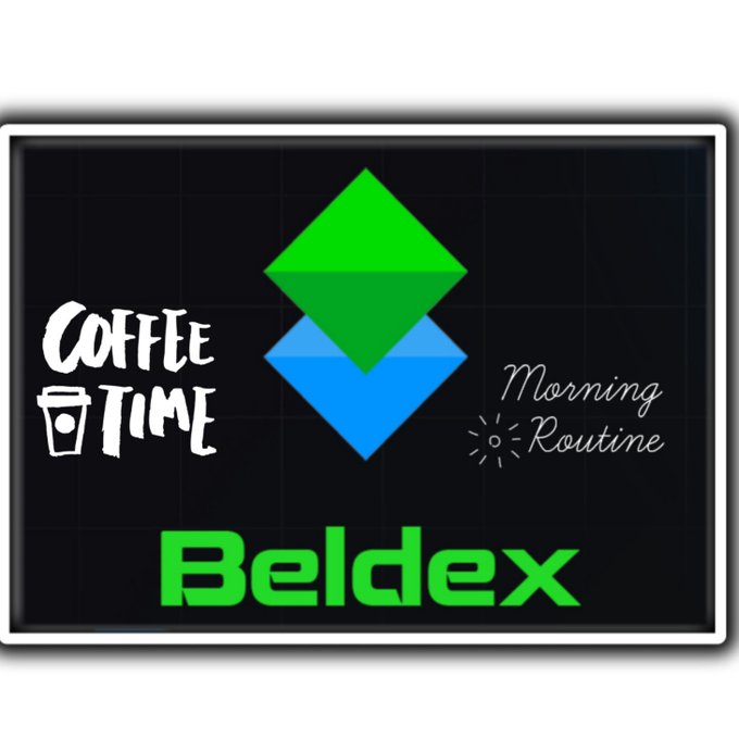 The image is a Beldex promotional graphic featuring the Beldex logo (green and blue diamonds) alongside "Coffee Time" and "Morning Routine" text, designed to introduce a new educational topic in the Beldex Privacy Series about why encryption alone isn't sufficient for full privacy. The casual "coffee time" branding softens the technical topic, making it feel like a relaxed learning session rather than a dense technical read.
