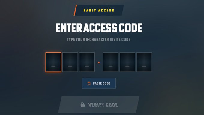 An early access screen titled "ENTER ACCESS CODE" prompts users to type their 6-character invite code, with options to "PASTE CODE" and "VERIFY CODE," reflecting the FleetOffice game currently in its restricted code-entry phase on the RobinHood network where players earn $Bucks tokens.