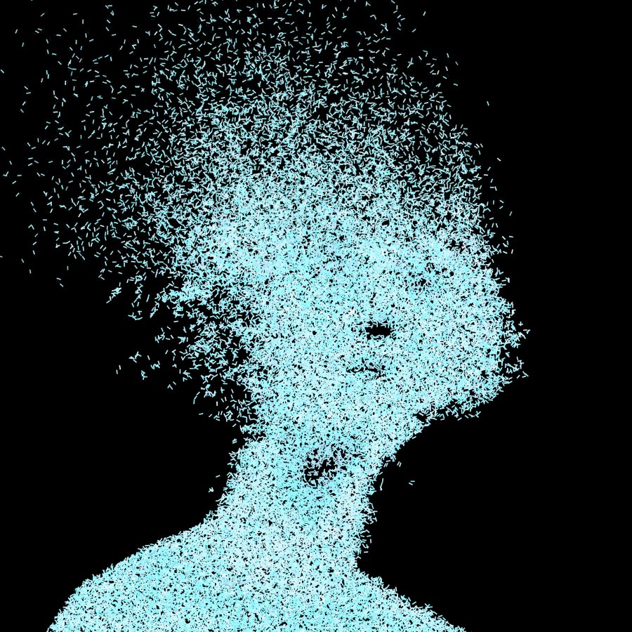 122Spite is a website that sells various items, including a blue-green head massager called "The Blue Wave". The image features a close-up of a person's face with their hair falling out, creating an abstract representation of the head massager in blue and green colors.