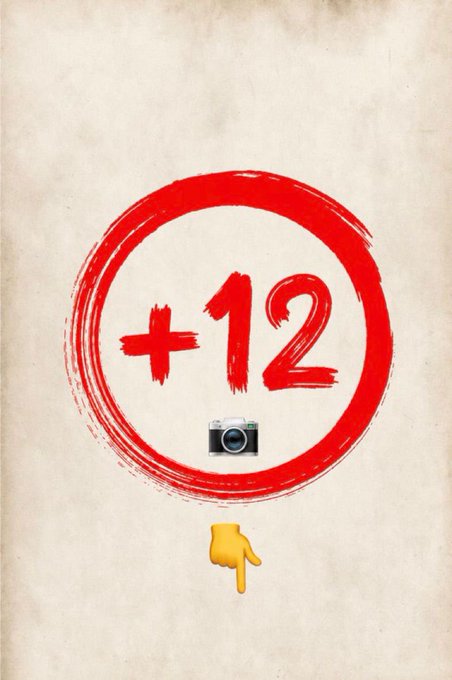 A red hand-painted circle shows “+12” with a camera icon and a pointing-down hand, suggesting 12 additional Telegram groups. It accompanies a post asking where to find the best Telegram groups and links to a Telegram invite.
