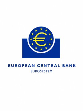 The image displays the official logo of the European Central Bank (ECB), featuring a blue emblem with the euro symbol (€) encircled by twelve yellow stars, accompanied by the text "EUROPEAN CENTRAL BANK EUROSYSTEM." This aligns with the post's reference to Isabel Schnabel, an ECB Executive Board member, advocating for central-bank money to be brought onto blockchain infrastructure.