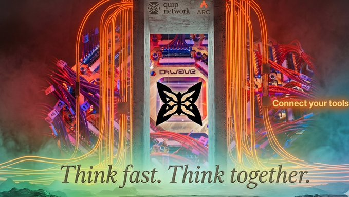 The image presents a poster for a gaming company named "Web3" that has an interesting design with a butterfly symbol located at the center of the poster. The background features colorful neon strips, which makes the butterfly stand out even more. Below the butterfly, there is text promoting teamwork and emphasizing the importance of connecting different tools in gaming or smart routing. Lastly, the post mentions a world cup, suggesting that this company's expertise could be related to gaming or smart tech for events like the World Cup.