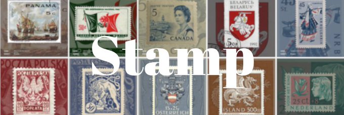 The image features a collection of 180 postage stamps from various countries, all neatly arranged in rows against a gray background. The text "STAMP" is prominently displayed at the top of the image, indicating that this is an album dedicated to stamp collecting. The stamps are diverse in terms of design and origin, showcasing the rich history and cultural heritage represented by these small pieces of paper.