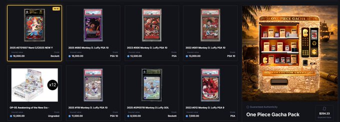 The image shows a selection of different cards for sale, including one that features a cartoon character like the character @Collector from Collector, along with some anime images. The text in the image provides an explanation related to the current market trend in trading card collecting. The post suggests that there is zero revenue trade happening at a valuation of $500M, while other strategies are seeing higher user retention rates on trading cards valued at around $30-40M. These facts may explain why collectors like @Collector prefer certain cards over others or what factors might influence the value and demand for specific collectibles in the market.