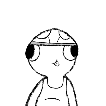 A black-and-white doodle of a wide-eyed cartoon character with a headband, likely representing the Dumies NFT collection featured in the giveaway post for 10 Guaranteed (GTD) spots. The simple sketch style aligns with the casual, community-driven aesthetic of the free mint promotion on Ethereum.