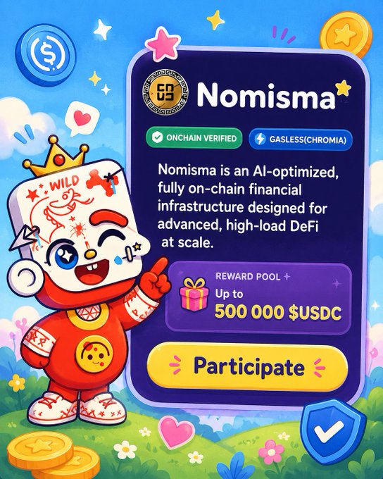 The image features an advertisement for a gaming platform called Minting an ORIGINL on @ApeChainHUB, which is a hub for NFTs (Non-Fungible Tokens). The advertisement showcases a cartoon character dressed as a robot with a crown and a gift box, inviting users to participate in the game. The post emphasizes that joining the community at this gaming platform is like diving into a vibrant culture where creativity and identity really sync up. It encourages users to "join us" by sharing their NFTs on social media using the hashtag #Nomisma.