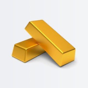 A 3D illustration of two shiny gold bars stacked against each other on a light gray background.