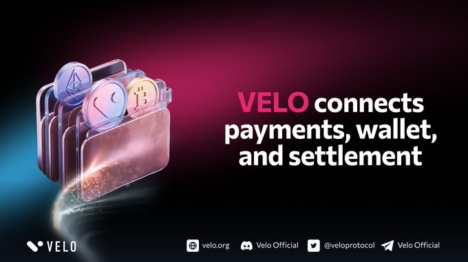 The image shows a wallet that holds stablecoins or crypto, which can be used for instant payments. The wallet has four layers, with each layer representing a different aspect of the payment process - compliance, infrastructure, settlement, and treasury management. The wallet is connected to VELO by a payment gateway, allowing users to pay instantly using any Velo app. This system ensures that the payment is processed quickly and securely, providing a seamless experience for both the sender and the receiver.