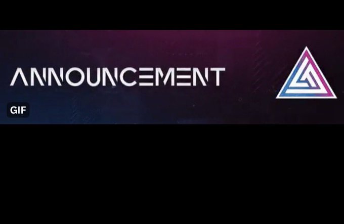 A dark announcement banner displaying the word 'ANNOUNCEMENT' in white text next to a blue and purple Penrose triangle, with 'GIF' labeled in the corner.
