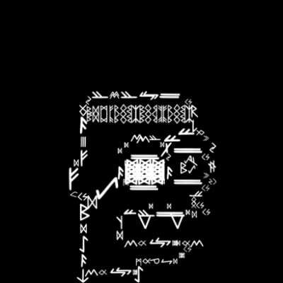 A white pixelated spiral composed of runic symbols and rune-like characters against a black background, likely representing the "Robin Runes" NFT collection referenced in the post about its upcoming mint.