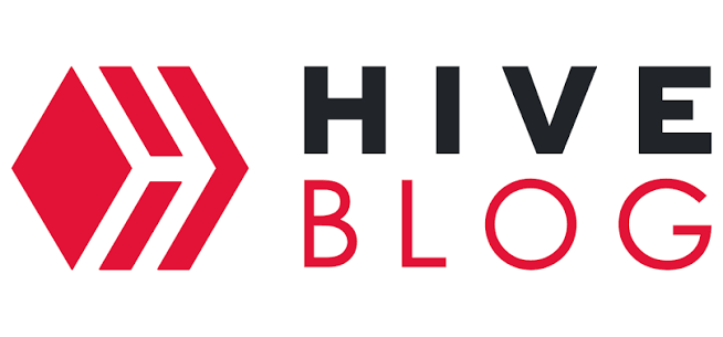 A logo featuring a red geometric shape resembling a stylized bee or arrows, next to the text 'HIVE BLOG' in black and red on a white background.