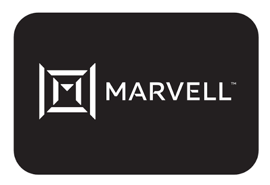 The image shows the Marvell Technology logo (with its distinctive geometric "M" symbol) displayed on a black rounded rectangle, representing the ticker $MRVL mentioned in the post. The post discusses implied volatility for upcoming earnings, with Marvell priced for the largest expected move at ±19.6%, compared to IREN at ±16.8% and NVIDIA at ±6.3%.