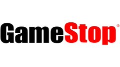 The GameStop logo is displayed in black and red text on a white background.