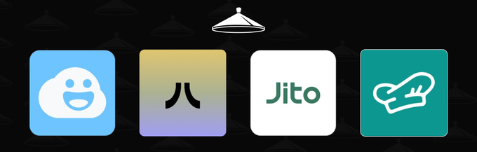 The image features a square graphic with four different logos, including one for Jito, a company that sells Japanese-themed items such as hats and other accessories. The logo of Jito is prominently displayed at the top center of the image, while the other three logos are positioned below it in a horizontal line. The text "Where do you guys genuinely think would be the best platform to stake all your SOL right now" is written above the image, suggesting that the post might be related to the discussion about which platform or service could be the most suitable for sharing their ideas and opinions with others.