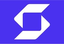 A purple square logo displays a stylized white geometric 'D' or arrow shape resembling the Polygon cryptocurrency emblem.