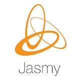The image shows the Jasmy logo, featuring an orange stylized atom-like symbol with the company name "Jasmy" beneath it. It relates to the post as it visually represents Jasmy, the company highlighted in the announcement about expanding its AI computing collaboration with Panasonic.