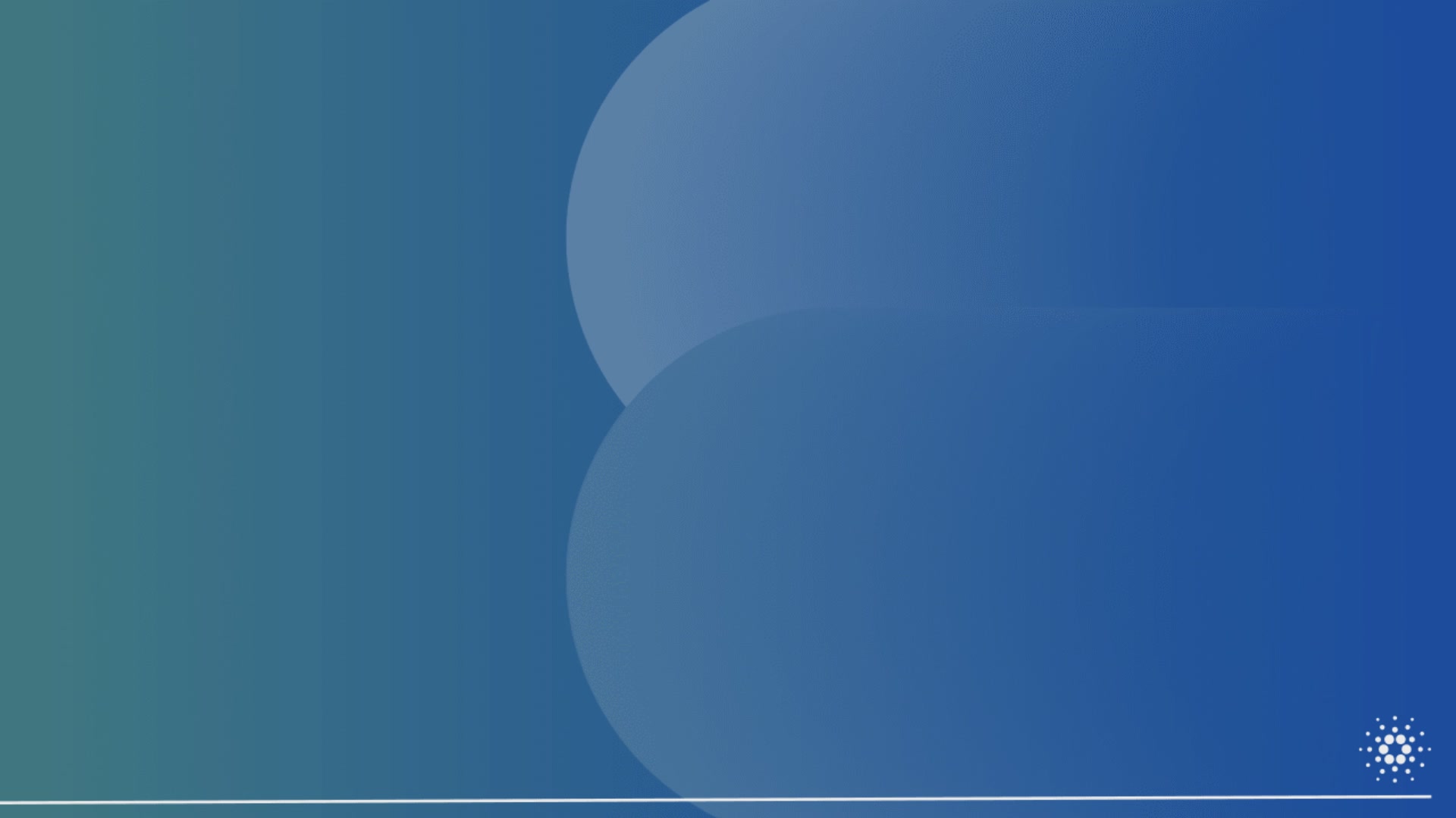 The image features a large blue square with two white circles, one larger than the other, positioned centrally against a light brown background. Below this image, there's text that reads "Watch the full Roundtable Talk here:". The caption provides context about an event or discussion taking place in the image.